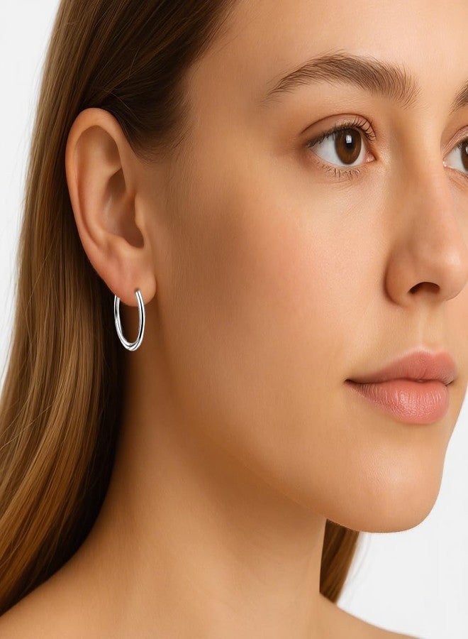 ZENCHEER Clip On Spring Hoop Earrings Non Pierced Earrings for Women - 14K Gold Hoops Drop Dangle Earrings Fashion Jewelry Gifts - Image 2